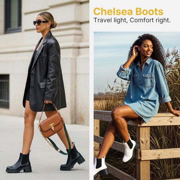 Fashionable Women's 936 Chelsea Booties - Rubber Sole & Anti-Skid Comfort - Picture 9 of 9